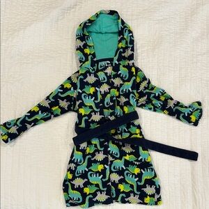 Carter's Dinosaur Print Kids Robe - Navy and Lime